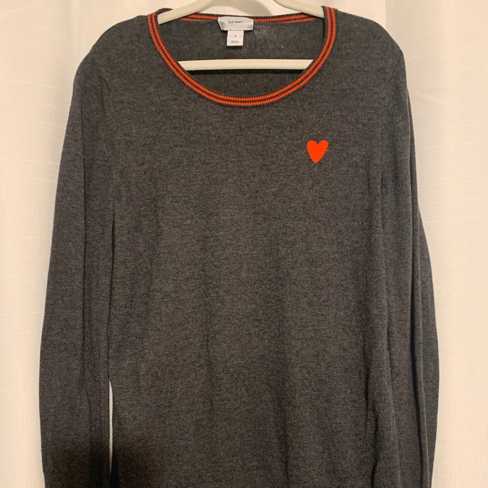 Valentine's Sweater with Heart Detail size Small
